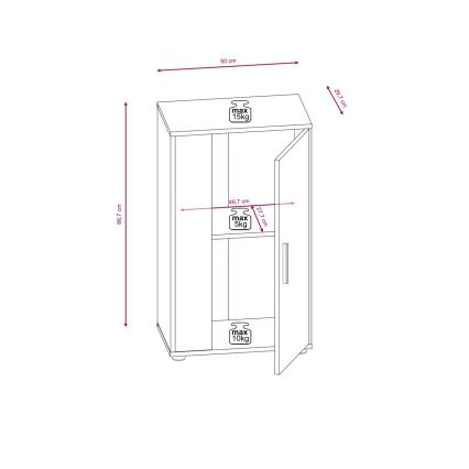 Секция BRICK за хол – дъб сонома/бял