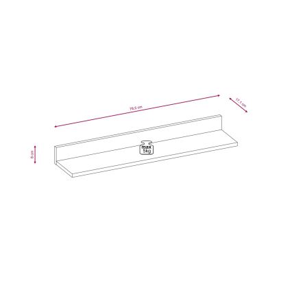 Секция BRICK за хол – дъб сонома/бял