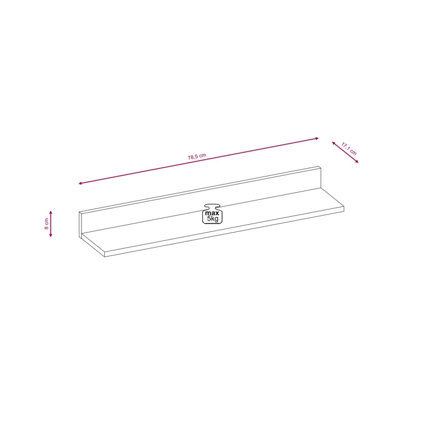 Секция BRICK за хол – дъб сонома/бял
