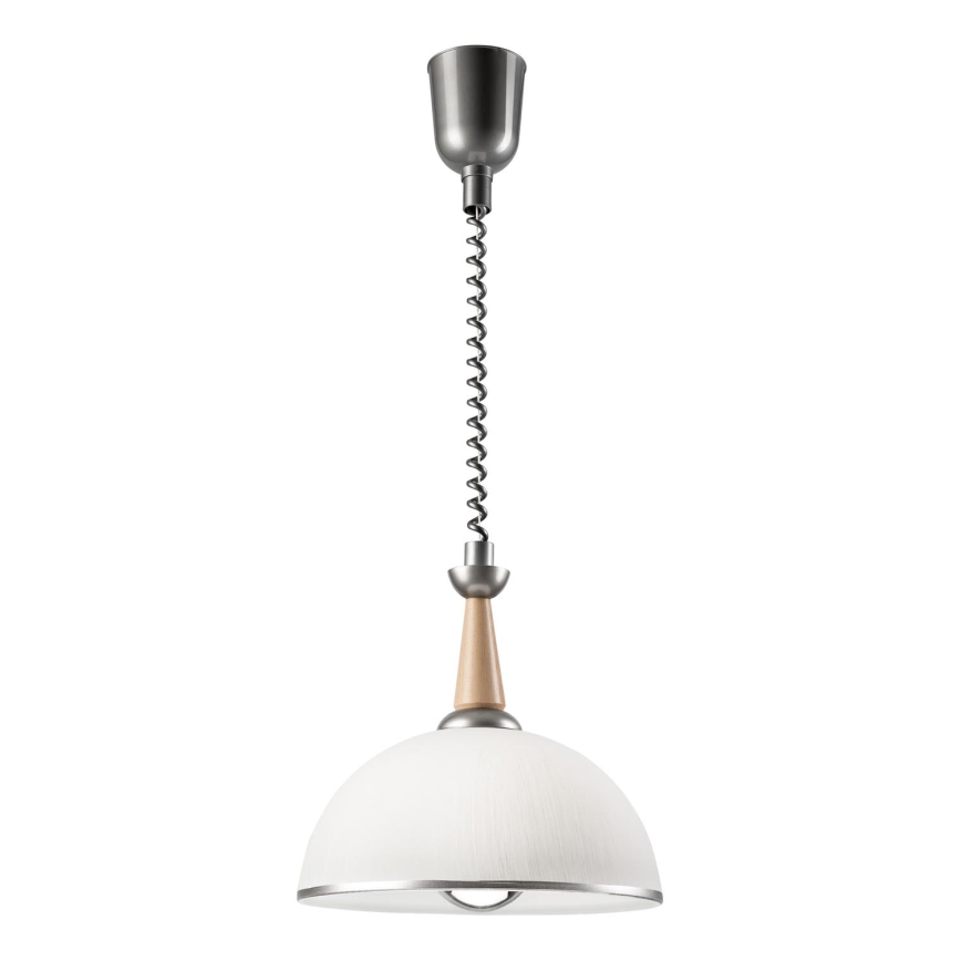 Сгъваем полилей CHIARA 1xE27/60W/230V сребрист/бежов/бук