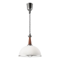Сгъваем полилей CHIARA 1xE27/60W/230V сребрист/кафяв/бук