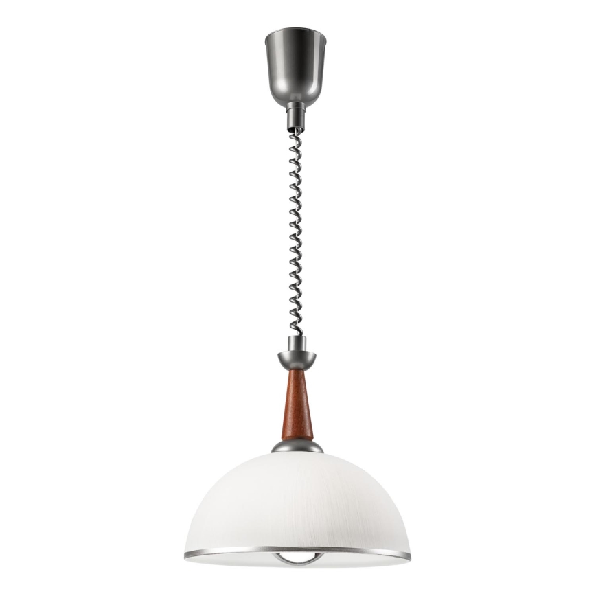 Сгъваем полилей CHIARA 1xE27/60W/230V сребрист/кафяв/бук