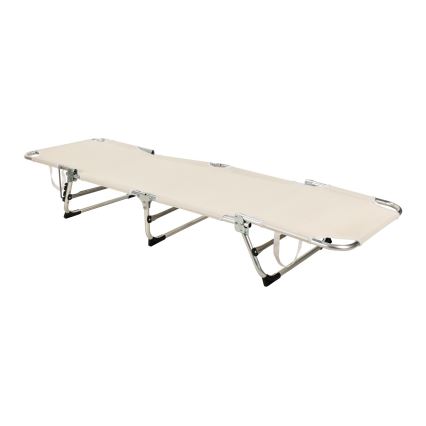 Сгъваем регулируем шезлонг SUNO 56x190 cm кремав