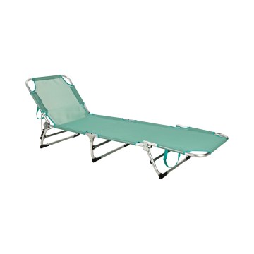 Сгъваем регулируем тюркоазен шезлонг SUNO 56x190 cm