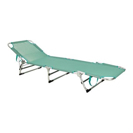 Сгъваем регулируем тюркоазен шезлонг SUNO 56x190 cm