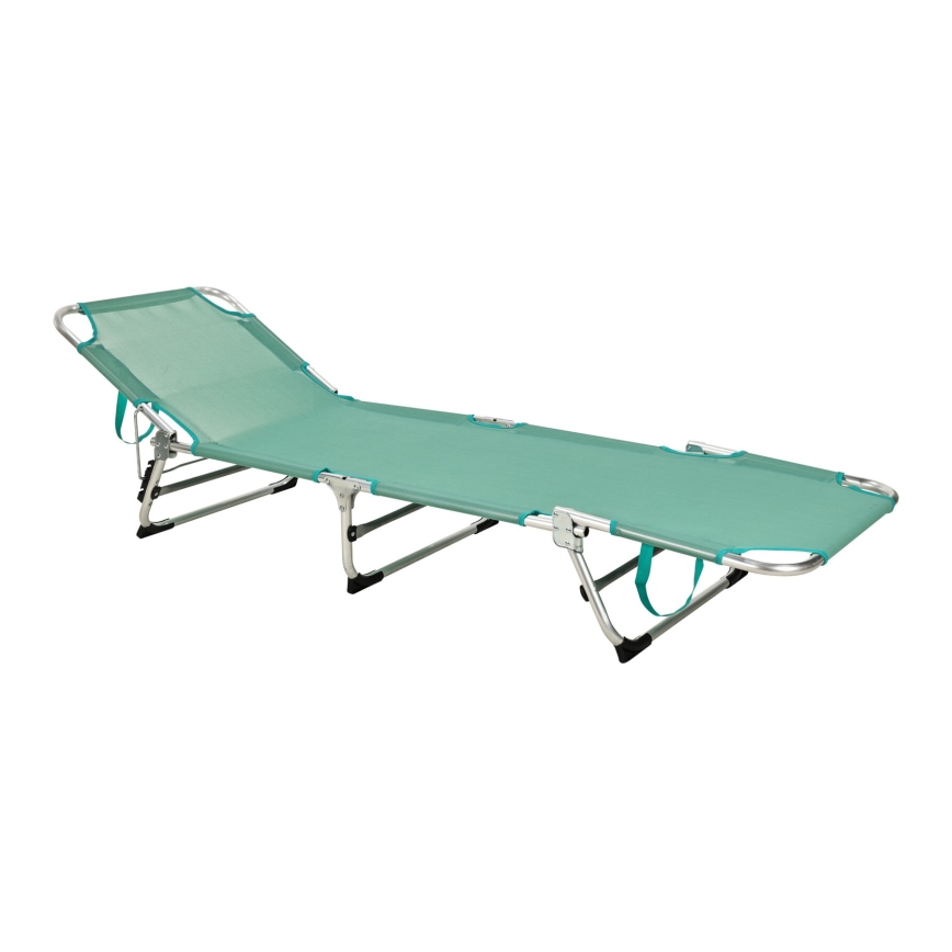 Сгъваем регулируем тюркоазен шезлонг SUNO 56x190 cm