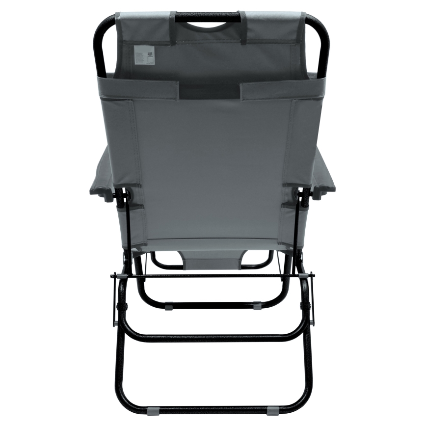 Сгъваем регълируем стол сив/черен