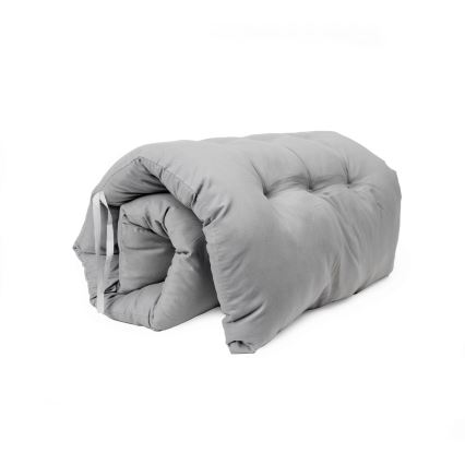 Сгъваем къмпинг стол с матрак черен/сив