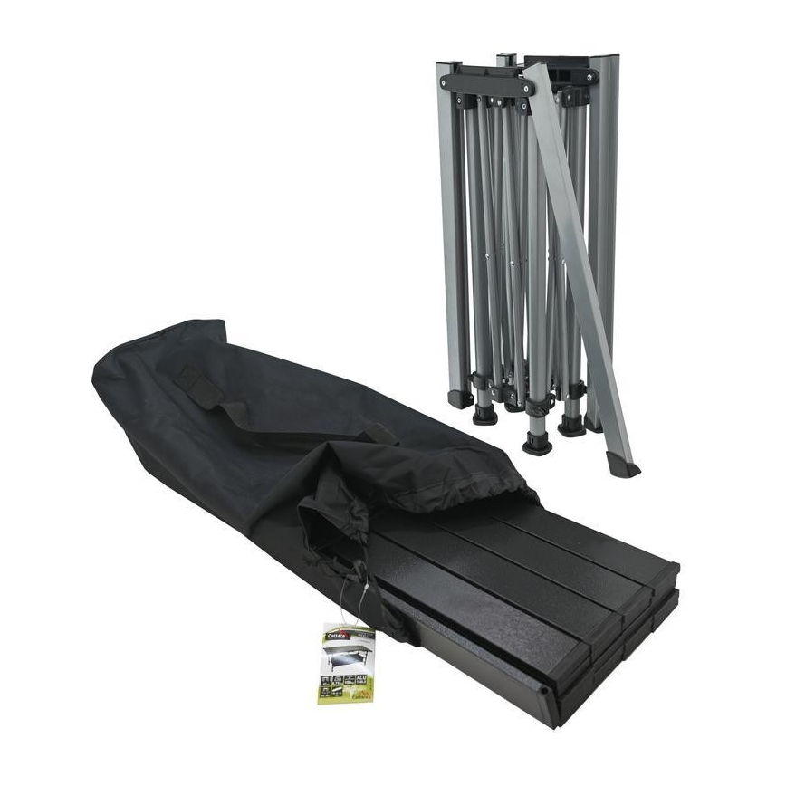 Сгъваема къмпинг маса 123x55 см антрацит