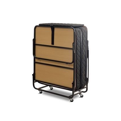 Сгъваемо метално едноспално легло с матрак HERON 90x204 см бяло