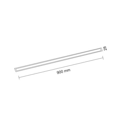 Shilo - LED вградено осветително тяло за окачен таван LED/9W/230V 3000K CRI 90 черно