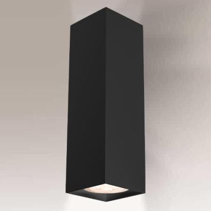 Shilo - Аплик 2xGU10/15W/230V черен