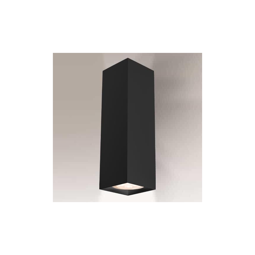 Shilo - Аплик 2xGU10/15W/230V черен