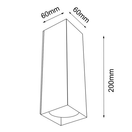 Shilo - Аплик 2xGU10/15W/230V черен