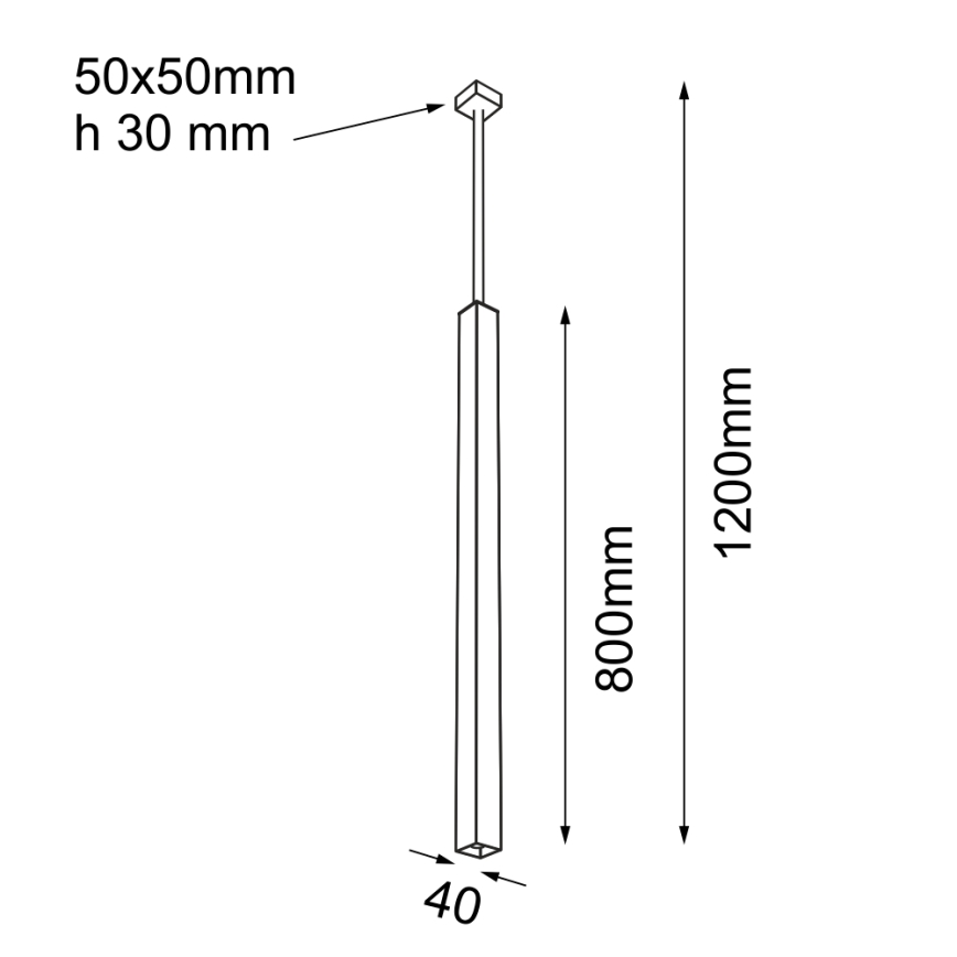 Shilo - Висящ полилей 1xGU10/15W/230V черен