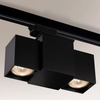 Shilo - Спот за релсова система  2xGU10/15W/230V черен