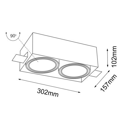 Shilo - Лунички 2xGU10/15W/230V бели