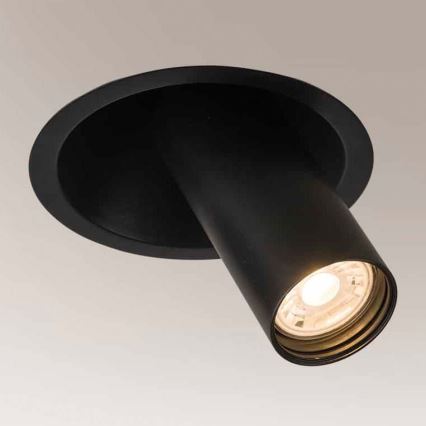 Shilo - Спот за вграждане 1xGU10/MR11/15W/230V Ø 11 см черен