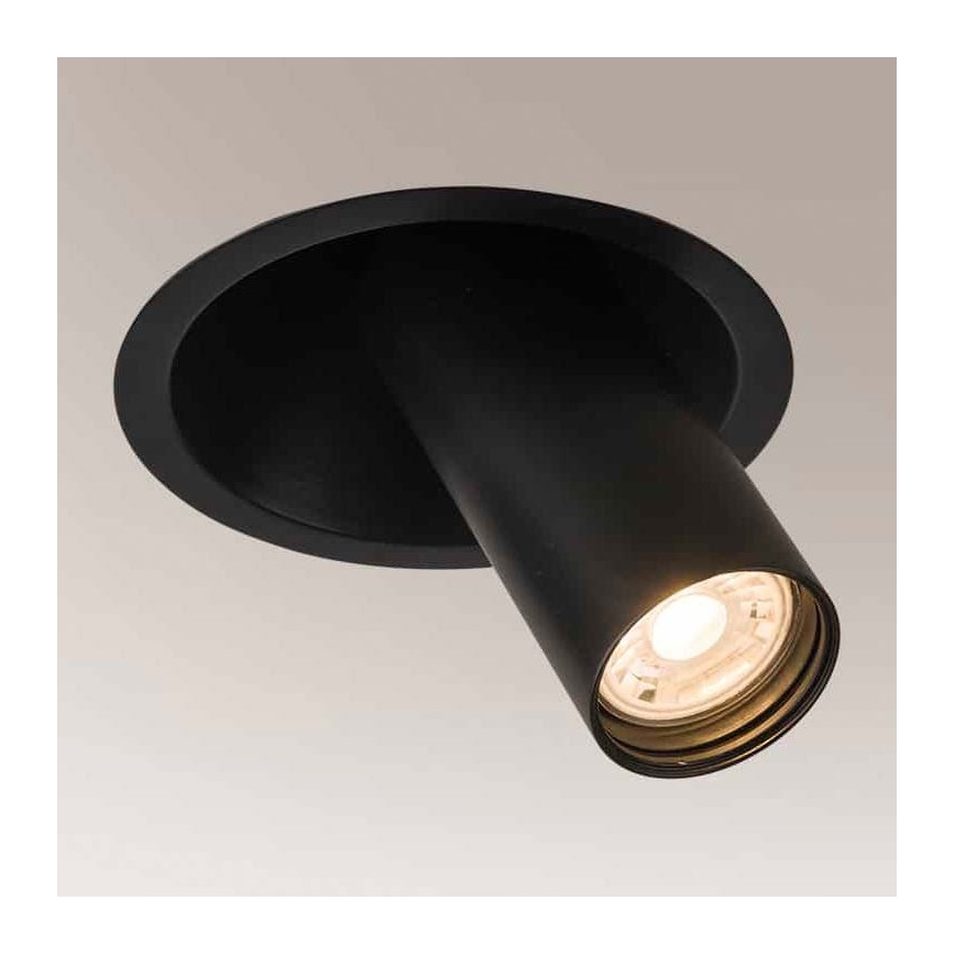 Shilo - Спот за вграждане 1xGU10/MR11/15W/230V Ø 11 см черен