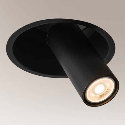 Shilo - Спот за вграждане 1xGU10/15W/230V Ø 18,3 см черен