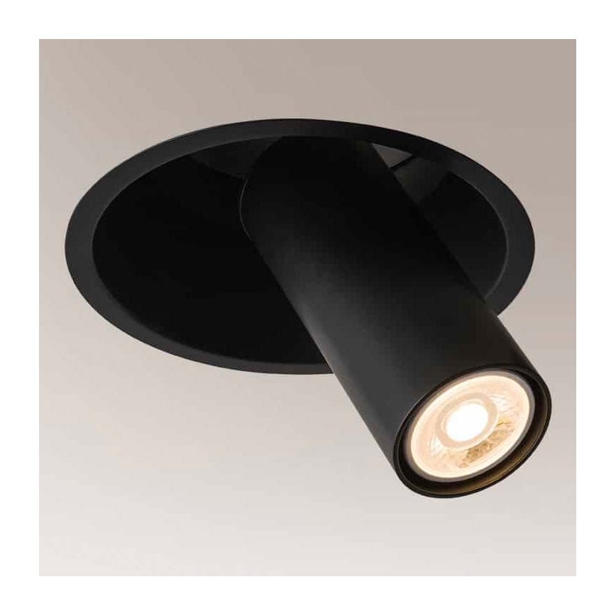 Shilo - Спот за вграждане 1xGU10/15W/230V Ø 18,3 см черен