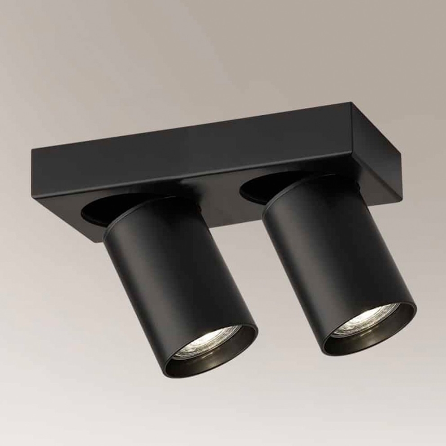 Shilo - Спот 2xGU10/15W/230V черен