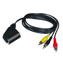 Сигнален кабел за свързване на 2 AV устройства SCART конектор / 3бр. CINCH конектори