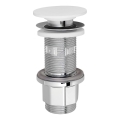 Silfra - Слив за мивка Ø 6,7 см бял/лъскав хром