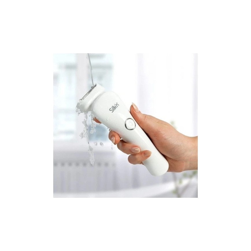 Silk’n - електрическа дамска самобръсначка LADY SHAVE за мокра и суха употреба, 2xAAA, бяла