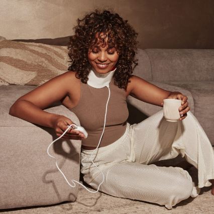 Silk’n - LED RGB терапевтична маска за врат LED/5V 2000 mAh бяла + дистанционно управление