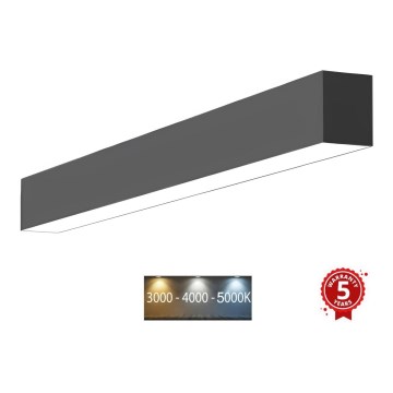 Sinclair - LED Плафониера LSM LED/40W/230V 3000K/4000K/5000K 120 см черен