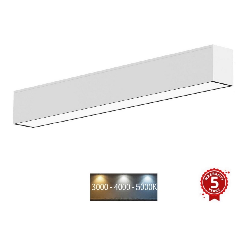 Sinclair - LED Плафониера LSM LED/40W/230V 3000K/4000K/5000K 120 см сребрист