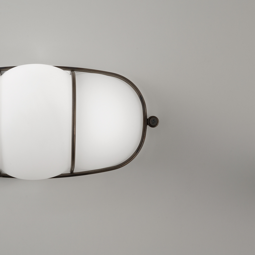 SIRU - Аплик CAGE 1xGX53/10W/230V 22 см черен/бял Венецианско стъкло