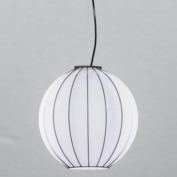 SIRU - Пендел SFERA 1xE27/60W/230V Ø 42 см черен/бял Венецианско стъкло