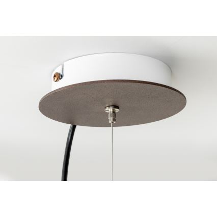 SIRU - Пендел TERRA 1xE27/60W/230V черен/прозрачен Венецианско стъкло