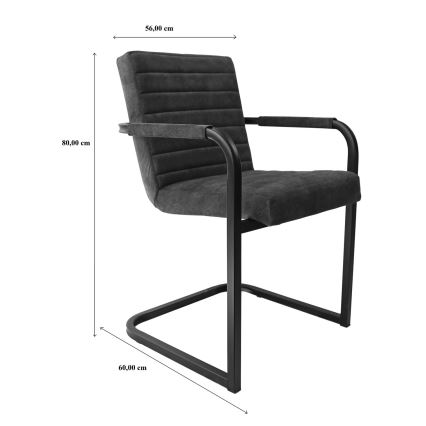 Сив трапезен стол BART