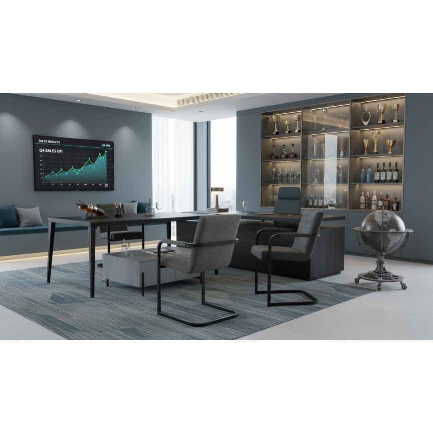 Сив трапезен стол BART