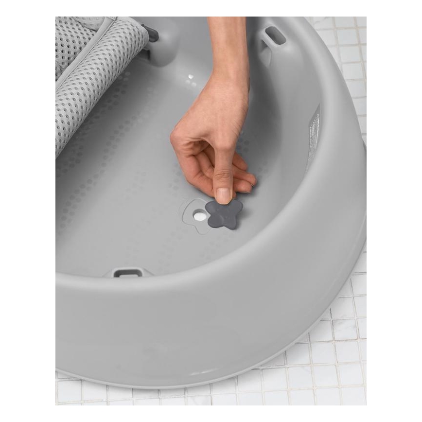 Skip Hop - Детска вана с ергономична подложка MOBY 3 сива