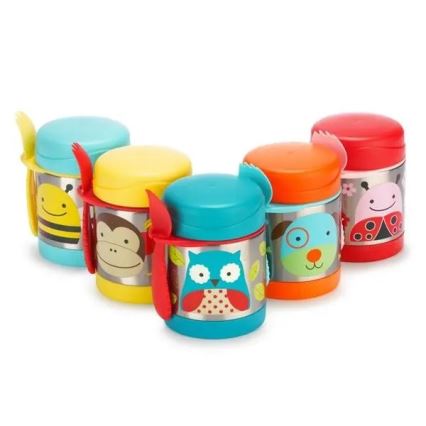 Skip Hop - Термосъд за храна с лъжица/вилица ZOO 325 ml бухал