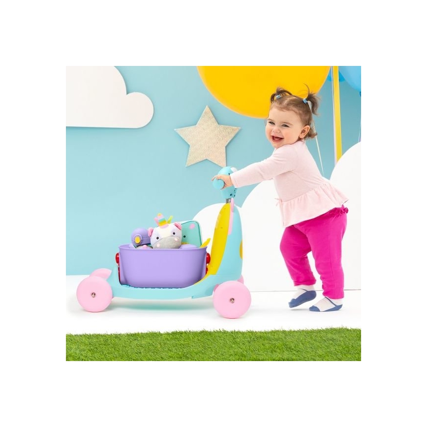 Skip Hop - Колело за бутане 3в1 ZOO еднорог 3xAAA