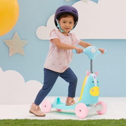 Skip Hop - Колело за бутане 3в1 ZOO еднорог 3xAAA