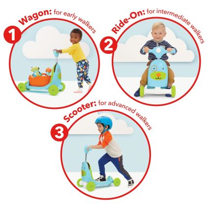 Skip Hop - Колело за бутане 3в1 ZOO куче 3xAAA