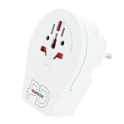 Адаптер за пътуване Europe USB C20PD за чуждестранни посетители в Чехия, USB-C 20W тип E/F