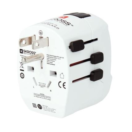 Адаптер за пътуване PRO Light USB AC45PD - световен (UK+USA+AUS/CN) USB A+C 45W