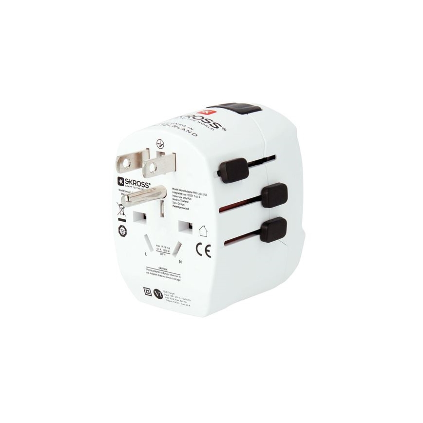 Адаптер за пътуване PRO Light USB AC45PD - световен (UK+USA+AUS/CN) USB A+C 45W