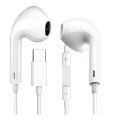 Слушалки с микрофон USB-C бели