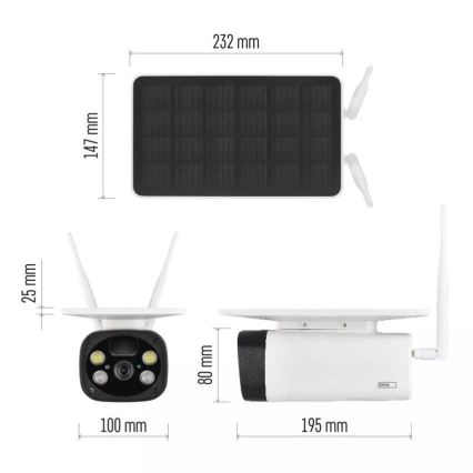 Смарт екстериорна IP камера GoSmart 3,5W/5V 8800 mAh IP55