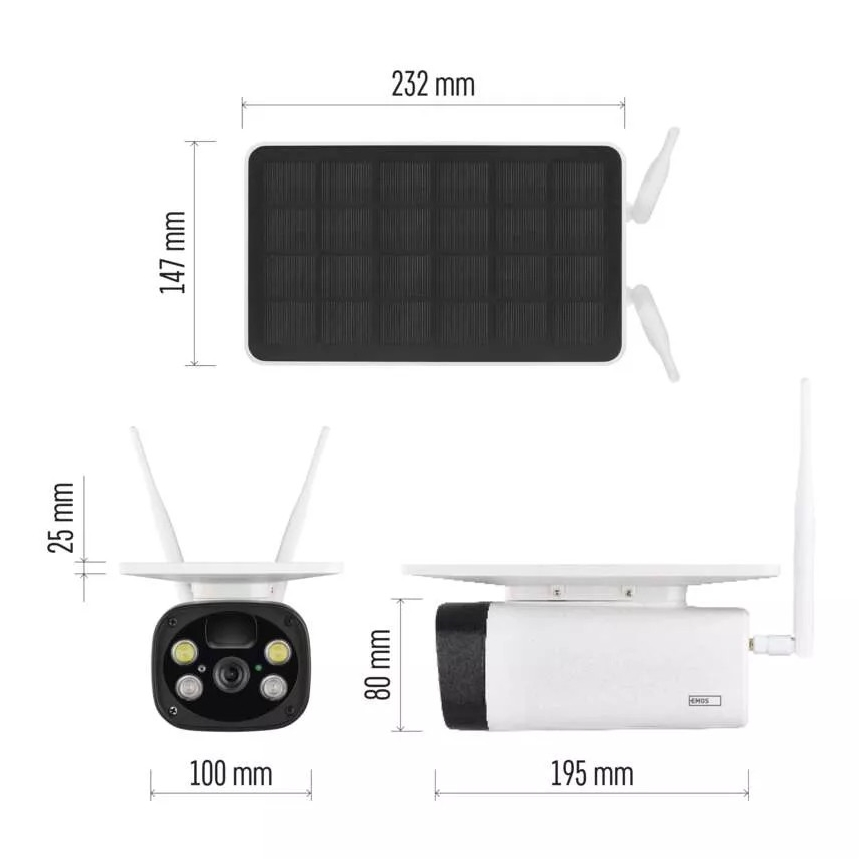 Смарт екстериорна IP камера GoSmart 3,5W/5V 8800 mAh IP55