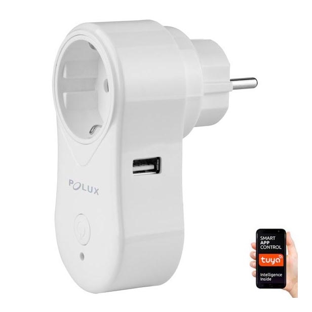 Смарт щепсел SMART 3400W/230V Wi-Fi Tuya + USB SCHUKO