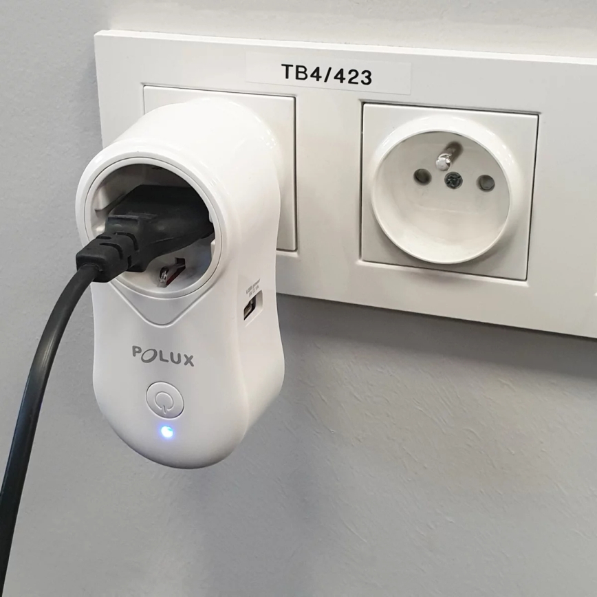 Смарт щепсел SMART 3400W/230V Wi-Fi Tuya + USB SCHUKO